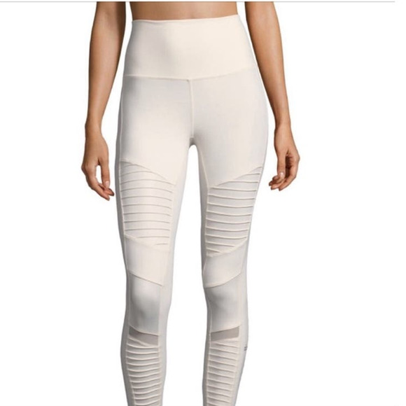 ALO Yoga Pants - Alo Yoga High-waist‎ Moto Sport leggings with mesh panels
